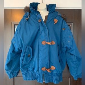 London Fog Hooded Jacket Warmed With Thinsulate. Size M